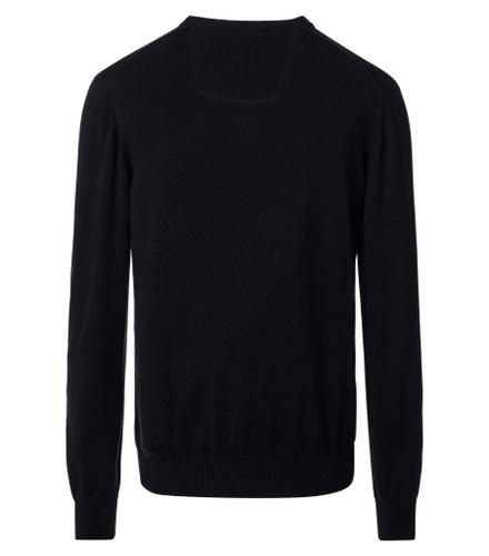 Pullover mit V-Ausschnitt uni 004430 XL Basic Knitwear - Schwarz