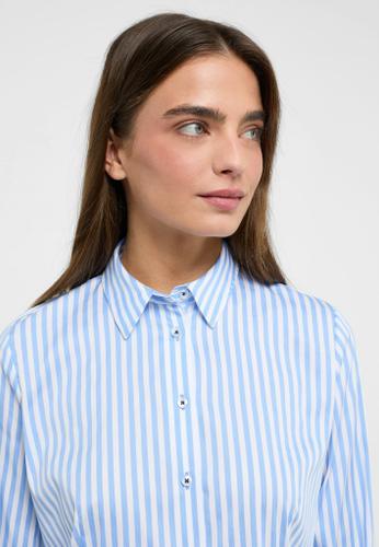 Bluse Satingewebe Langarm Blau 38/Langarm
