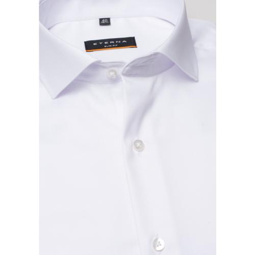 Cover Shirt Twill Langarm 43/Langarm - 67cm SLIM FIT - Weiß