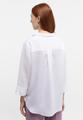 Bluse Leinen 3/4-Arm 36/Dreiviertelarm LOOSE FIT - Weiß