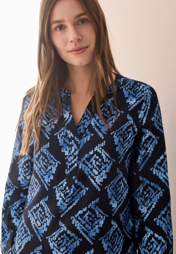 Bedruckte Bluse L - Universal Blue