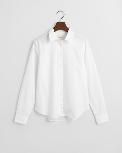 Regular Fit Classic Popeline Bluse 38 - White