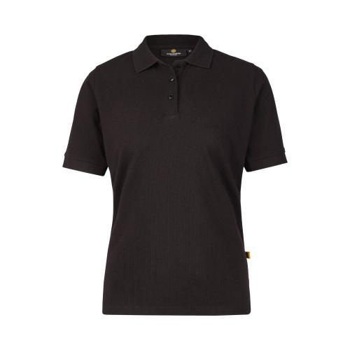 Damen-BASIC Polo-Shirt - Schwarz - Gr: XL