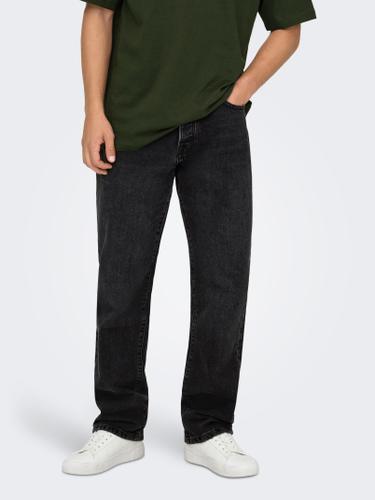 ONSEDGE STRAIGHT BLACK 6985 TAI DNM NOOS 33/30 Gerade geschnitten - Black Denim