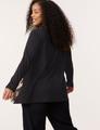 Ausgestelltes Langarmshirt mit Leo-Print 50 A-Linie | Ausgestellt - Black Gemustert