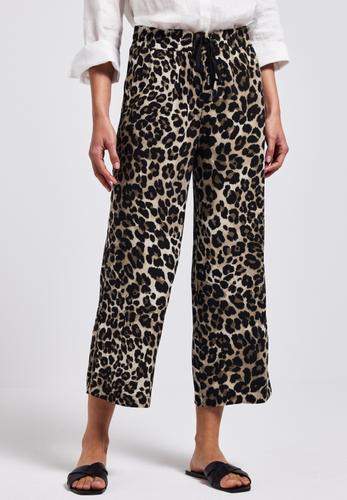 Gemusterte Wide Leg Hose 44/7/8 Hosen - Black