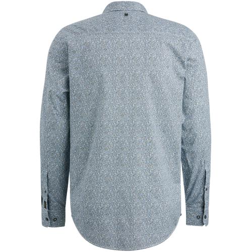 Long Sleeve Shirt Print on Poplin Stretch Weiß XXL
