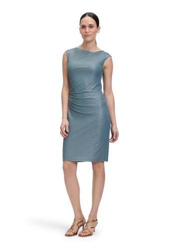Cocktailkleid 38 Figurbetont - Dark Green/grey
