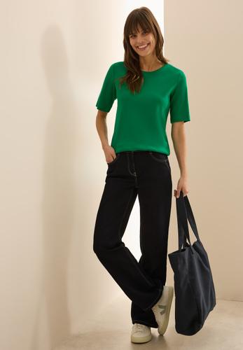 Basic Rippstruktur T-Shirt L - Garden Green