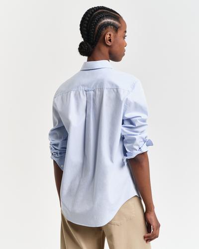 Regular Fit Classic Popeline Bluse 44 - Light Blue