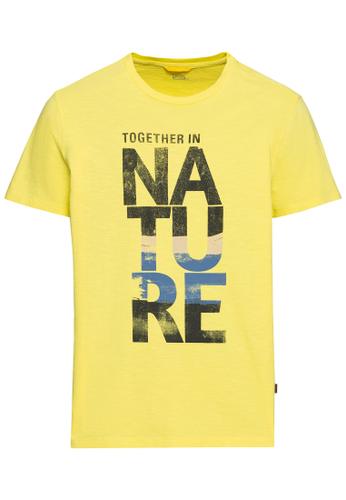 T-Shirt mit Print aus nachhaltigem Organic Cotton M Regular Fit - Lemon Grass