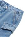Cargo Jeansshorts mit recycelter Baumwolle 110 Regular Fit - Light Stone Blue Denim