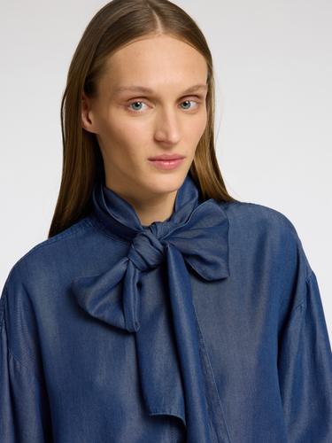 SLFJANNA LS RELAXED CHAMBRAY SHIRT B 42 Locker geschnitten - Dark Blue