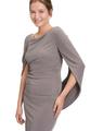 Cocktailkleid 42 Figurnah - Taupe/silver