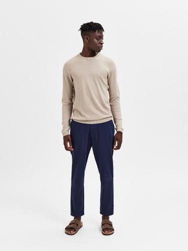 SLH172-SLIMTAPE BRODY LINEN PANT NOOS Blau S