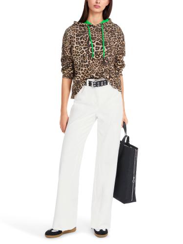 Sweatshirt in Leo-Print 40 - Granola