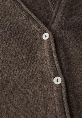 Kurzer Cardigan 36 - Nomad Brown Mel.