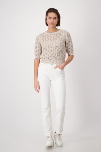 Strickpullover mit Lurex 44 - Warm Sand
