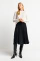 midi plissee skirt Grau 40