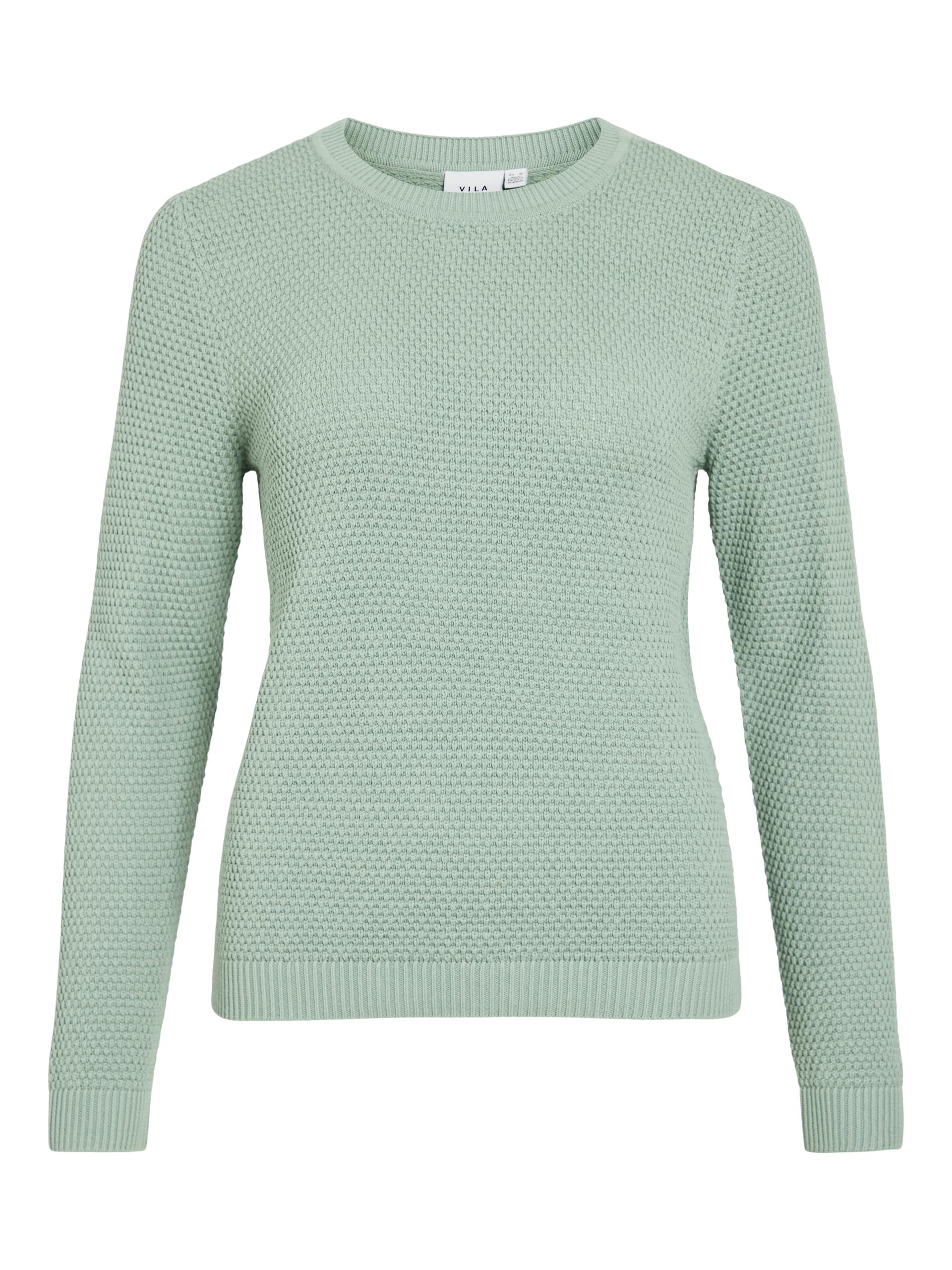 VIDALO O-NECK L/S KNIT TOP- NOOS M Normal geschnitten - Blue Surf