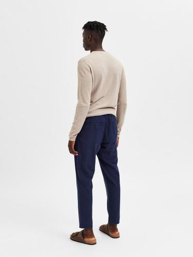 SLH172-SLIMTAPE BRODY LINEN PANT NOOS Blau S