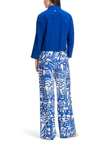 Leichte Leinen-Jacke 38 - Gentian