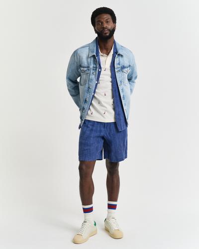 Graphic Poloshirt Boots-Stickerei M - Cream