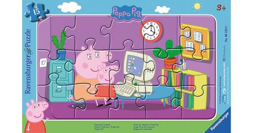 Ravensburger Spiel - Peppa am Computer, 15 Teile