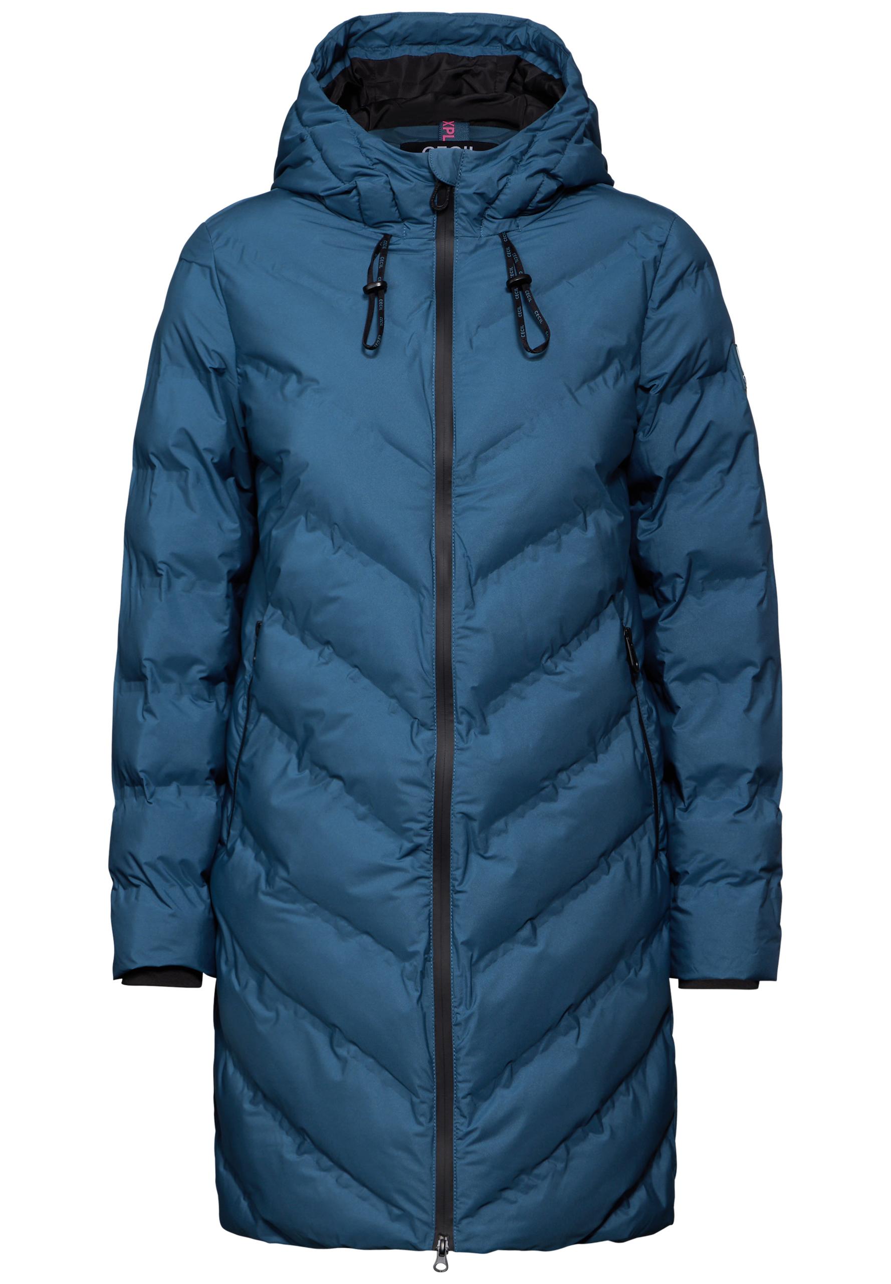 Mantel mit Schweißnähten S - Dull Teal Blue