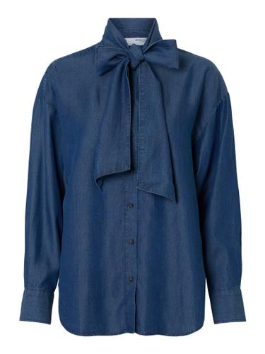 SLFJANNA LS RELAXED CHAMBRAY SHIRT B 42 Locker geschnitten - Dark Blue
