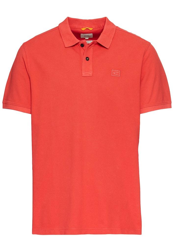 Kurzarm Poloshirt aus Baumwolle Rot 3XL