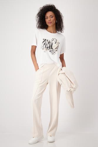 T-Shirt mit Taschenprint 36 - Cream
