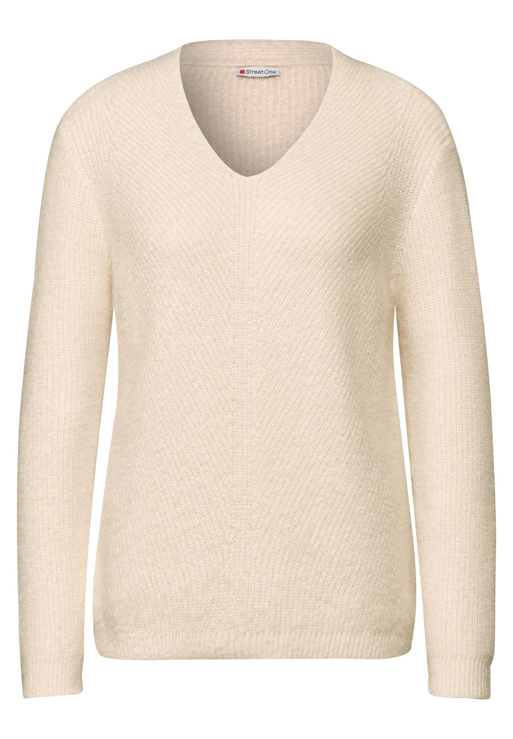 Federgarn Pullover 46 - Lucid White