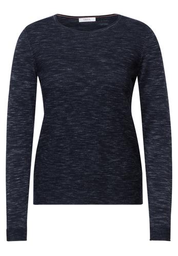 Strukturpullover L - Heather Universal Blue