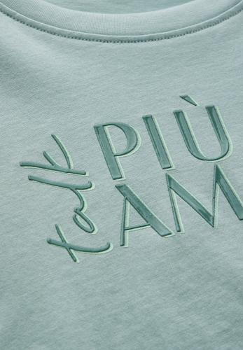 T-Shirt mit Wording L - Cool Salvia Green