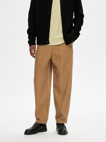 SLHBARREL MARK TWILL PANTS W S Barrel Fit - Ermine