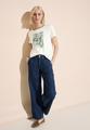 T-Shirt mit Folienprint Weiß 40