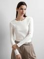 SLFANNA LS CREW NECK TEE S NOOS XS Normal geschnitten - Snow White