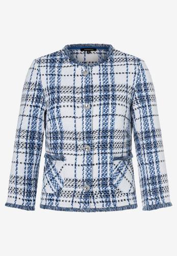 Bouclé Jacke kariert Frühjahrs-Kollektion Mehrfarbig 34