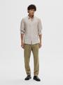 SLH172-SLIMTAPE BRODY LINEN PANT NOOS S Verjüngter Slim Fit - Burnt Olive