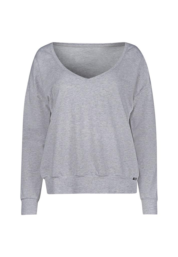 Skiny Damen Shirt langarm Night In Mix & Match Grau 42