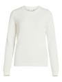 VIDALO O-NECK L/S KNIT TOP- NOOS L Normal geschnitten - White Alyssum