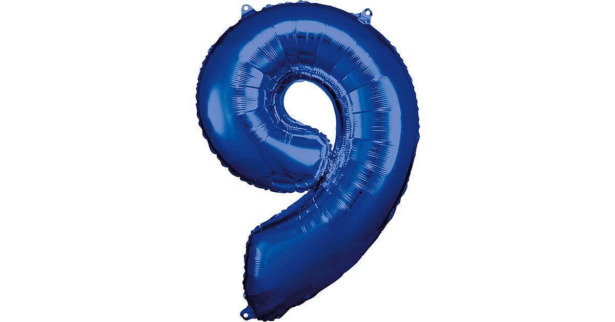 Folienballon 9, blau
