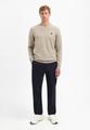 Pullover Crewneck 2 Coloured Melange XL Regular Fit - Sand