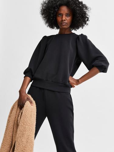 SLFTENNY 3/4 SWEAT TOP NOOS XXL Locker geschnitten - Black