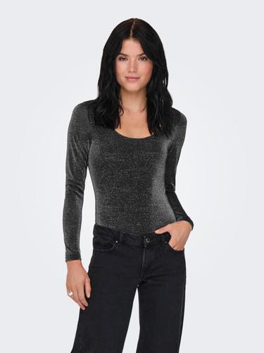 ONLAMERA L/S GLITTER BODY JRS XS - Black
