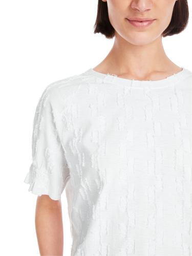 T-Shirt im strukturierten Dessin 38 - White