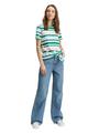 T-Shirt mit Knoten-Detail XL Regular Fit - Multicolor Stripe