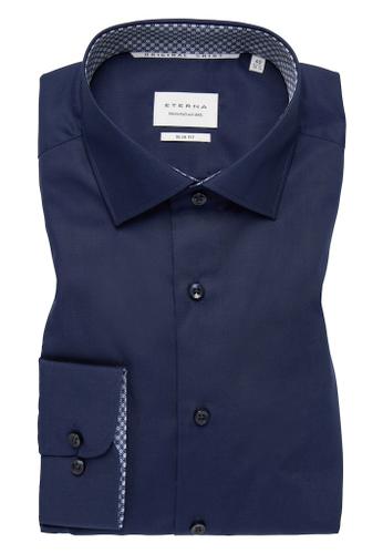 Original Shirt Popeline Langarm Blau 38/Langarm - 67cm