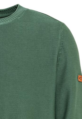 Strickpullover aus Organic Cotton M Regular Fit - Pine Green